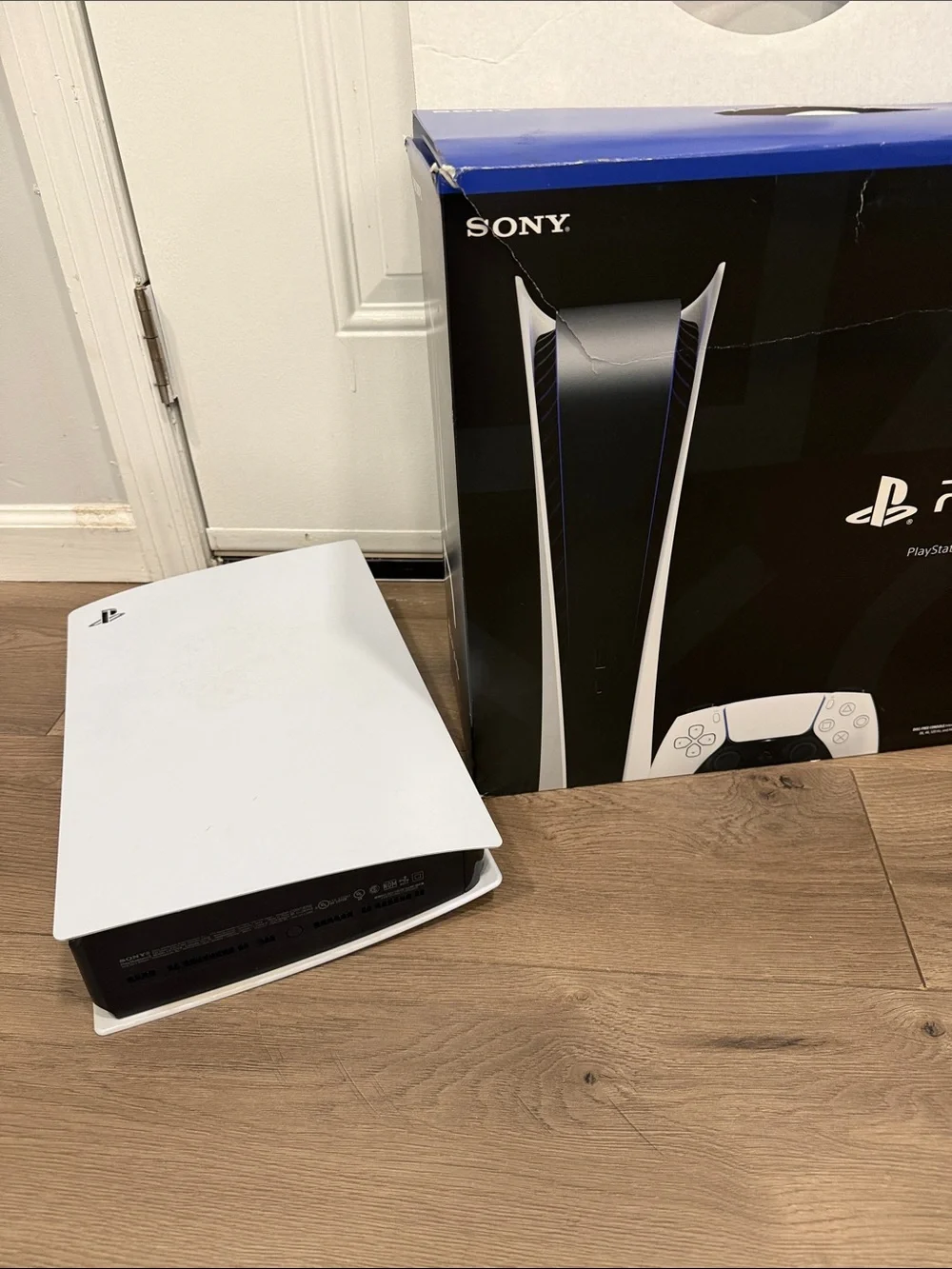 Sony PS5 Digital Edition Console - White with Black Accents